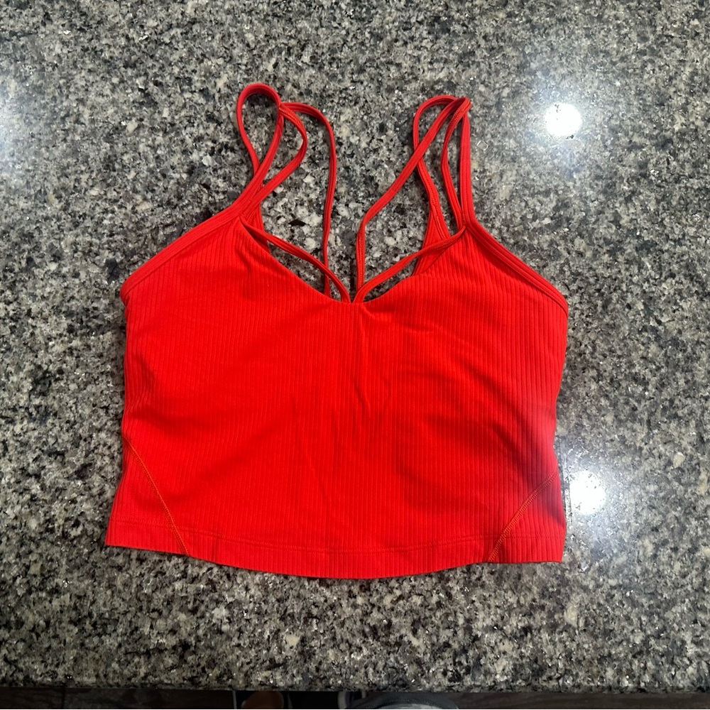 Lululemon Align Strappy Ribbed Tank Top in Hot Heat